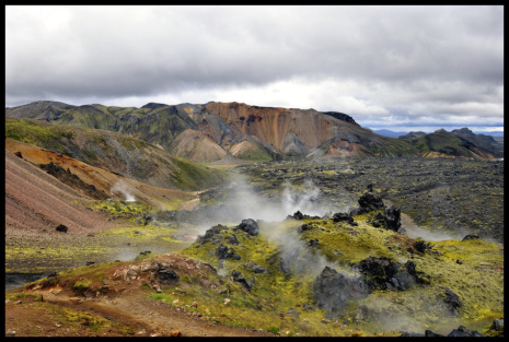 Geotermální oblasti na začátku treku Laugavegurinn